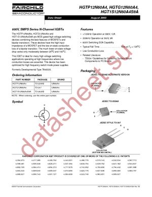 HGTG12N60A4 datasheet  